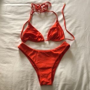 Monday Swimwear Red String Bikini